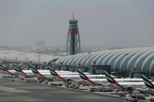 airplanes parked at an airport