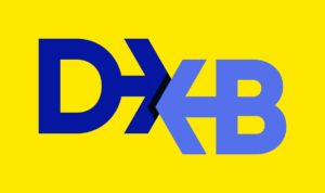 a blue and yellow logo